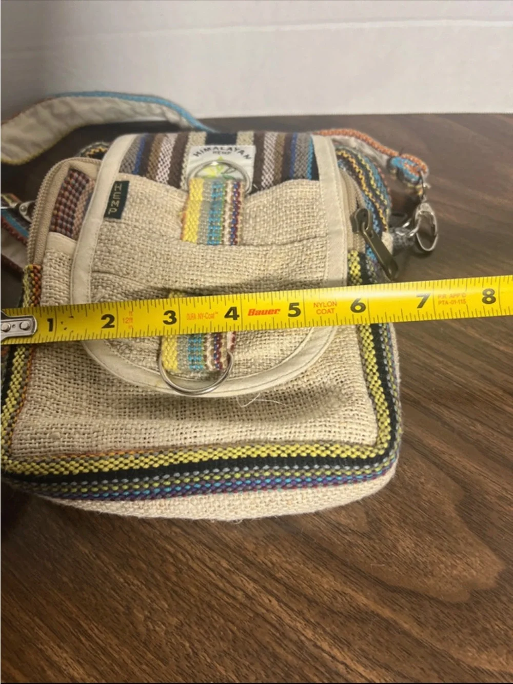 Himalayan Multi-Stripe Hemp Crossbody Bag - Natural Multi